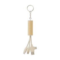 USB-oplader sleutelhanger Tyson bruin