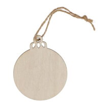 Houten kerstornament kerstbal