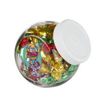 Kleine glazen pot 0,4 liter bedrukken wit