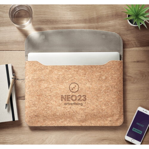 KELLY Laptopcover van kurk beige