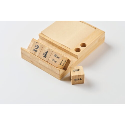 BOOTOP Bamboe bureaukalender Hout