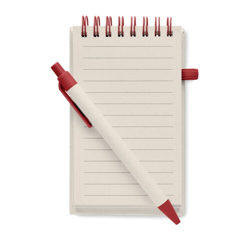 MITTO SET A6 Gerecycled karton notebook rood