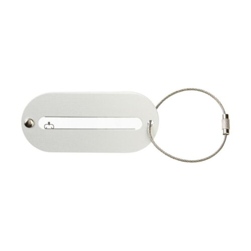 Aluminium bagagelabel Isa zilver