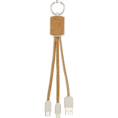 Bates 3-in-1 oplaadkabel van tarwestro en kurk