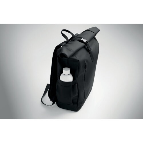 BANGKOK ROLL Rolltop laptop rugzak 600D Zwart