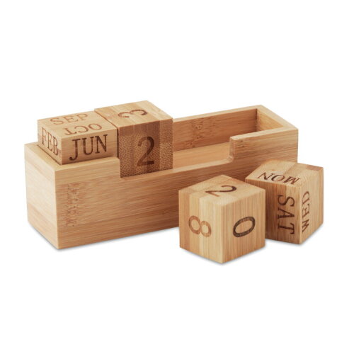 KARENDA Bureaukalender bamboo hout bedrukken