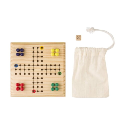 Houten ludo spel Yasir bruin