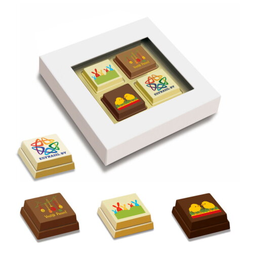Paasbonbons met logo, 4 stuks