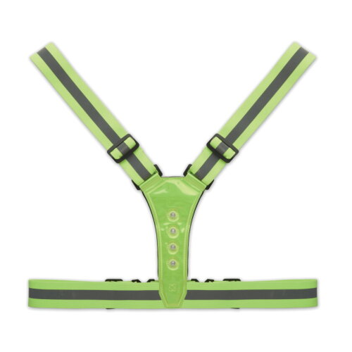 ROUNDVISIBLE Reflecterende riem met LED neon groen