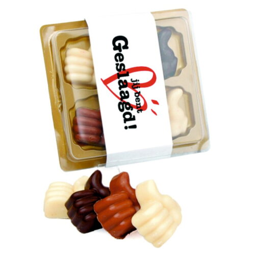Doosje met 4 chocolade duimpjes melk