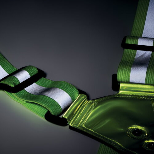 ROUNDVISIBLE Reflecterende riem met LED neon groen