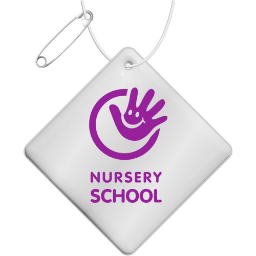 RFX™ kleine reflecterende TPU hanger met diamant