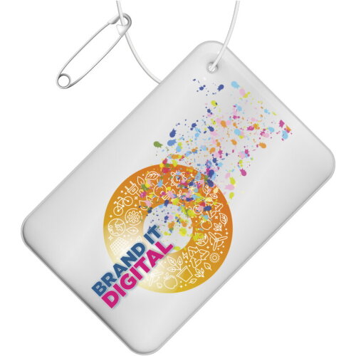 RFX&trade; kleine rechthoekige reflecterende pvc hanger