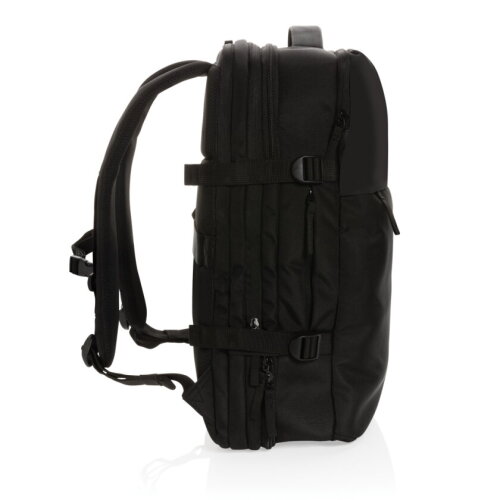 Swiss Peak AWARE™ RPET 15.6' uitbreidbare weekendrugzak zwart