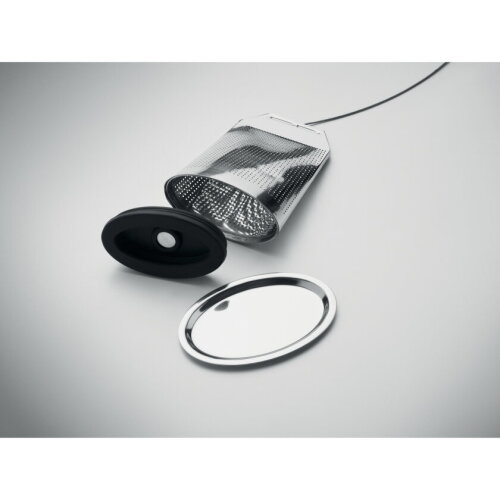 TEAFUSER Thee-ei in roestvrij staal Zwart