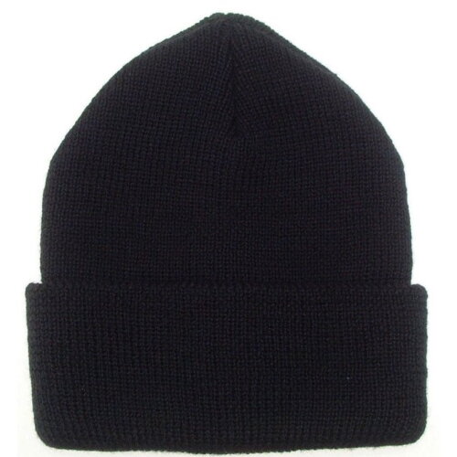 Gebreide Wintermuts 50%Wol/50%Acryl Zwart acc. Zwart bedrukken bedrukken