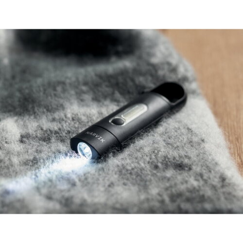 BLUZ Zakformaat COB zaklamp Zwart