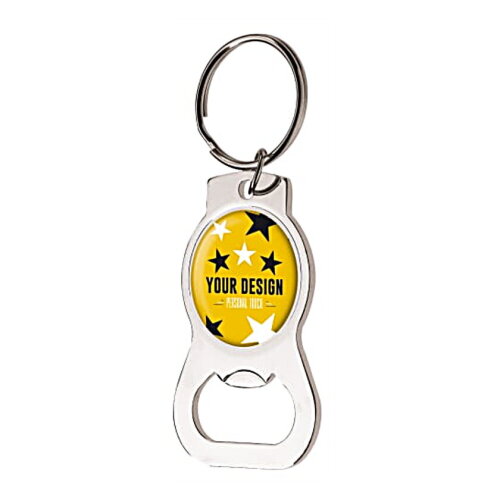 Metalen sleutelhanger doming bedrukken