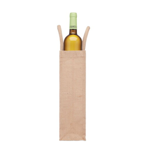 CAMPO Jute wijntas voor 1 fles beige