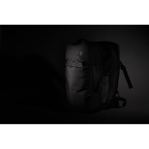 Swiss Peak AWARE™ RPET 15.6' uitbreidbare weekendrugzak zwart