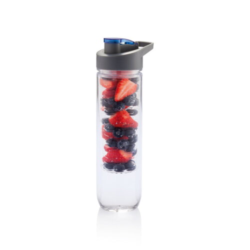 Waterfles met infuser 80cl, blauw bedrukken