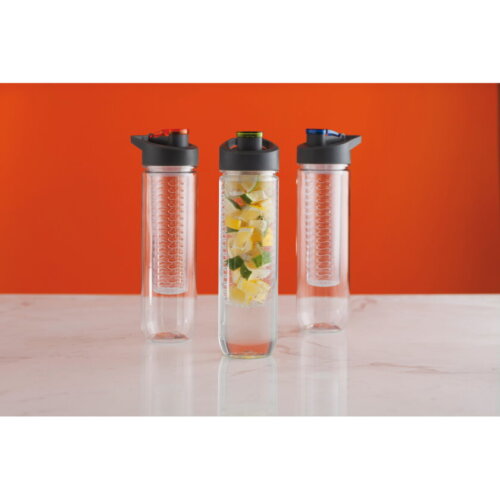 Waterfles met infuser 80cl, blauw bedrukken