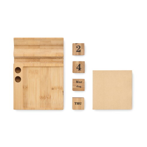 BOOTOP Bamboe bureaukalender Hout