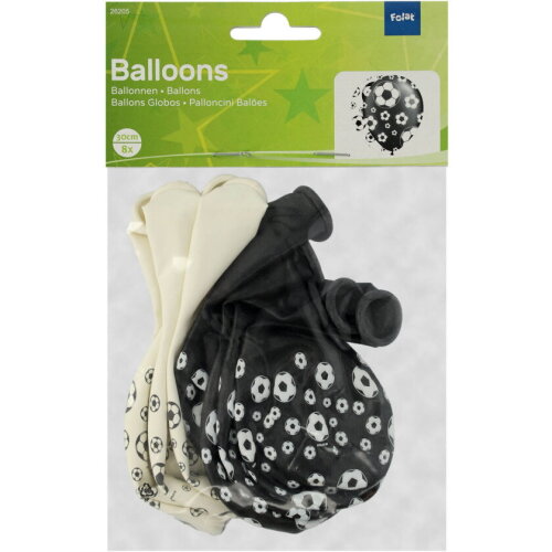 Ballonnen voetbal - 8 stuks