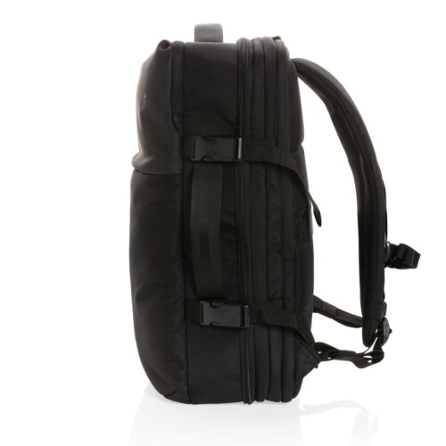 Swiss Peak AWARE™ RPET 15.6' uitbreidbare weekendrugzak zwart