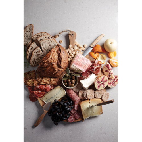 VINGA Buscot ronde snijplank bruin