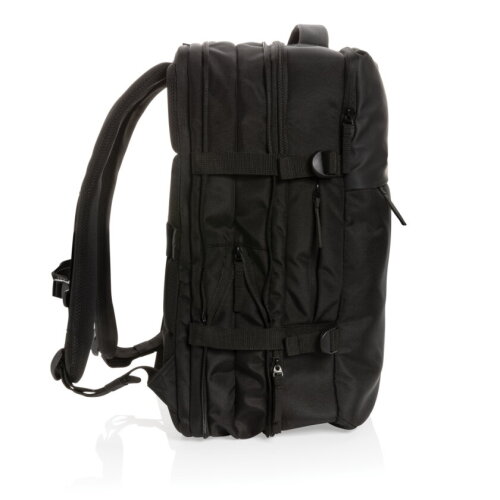 Swiss Peak AWARE™ RPET 15.6' uitbreidbare weekendrugzak zwart