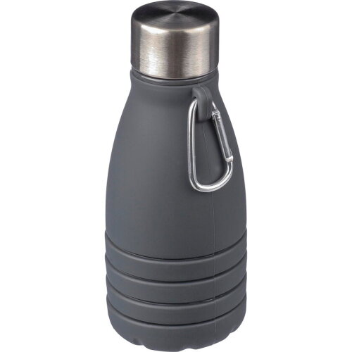 Siliconen opvouwbare drinkfles 550 ml Erin zwart
