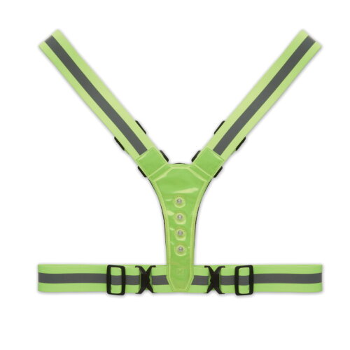 ROUNDVISIBLE Reflecterende riem met LED neon groen