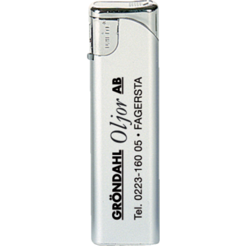 Slider elektronische aansteker zilver, navulbaar