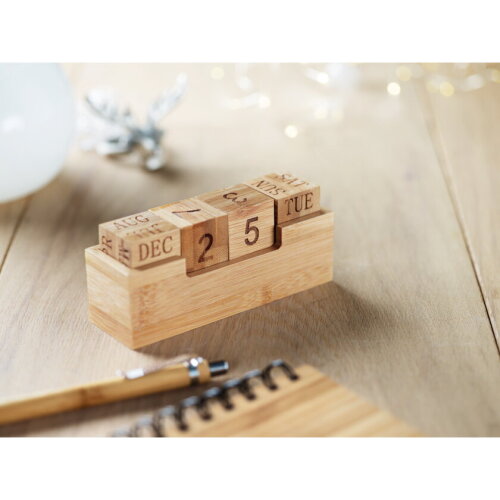 KARENDA Bureaukalender bamboo hout bedrukken