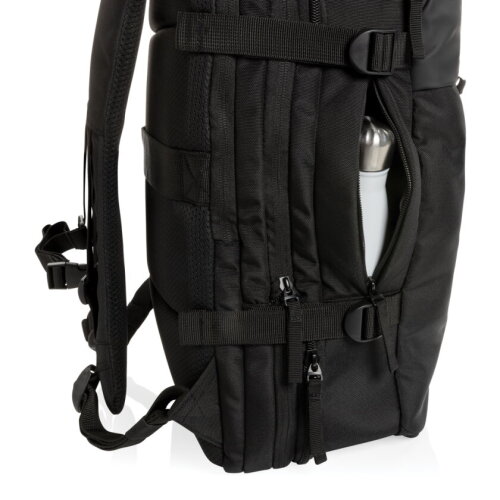 Swiss Peak AWARE™ RPET 15.6' uitbreidbare weekendrugzak zwart