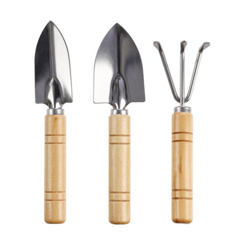 Houten tuingereedschapset Jeanette khaki (&eacute;cru)