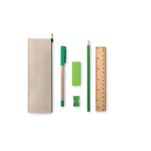 TEKINA Bureauset, 6-delig beige bedrukken