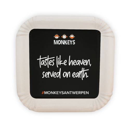 Kartonnen bordje vierkant bedrukken