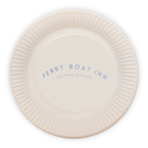 Kartonnen bordje rond 23 cm bedrukken