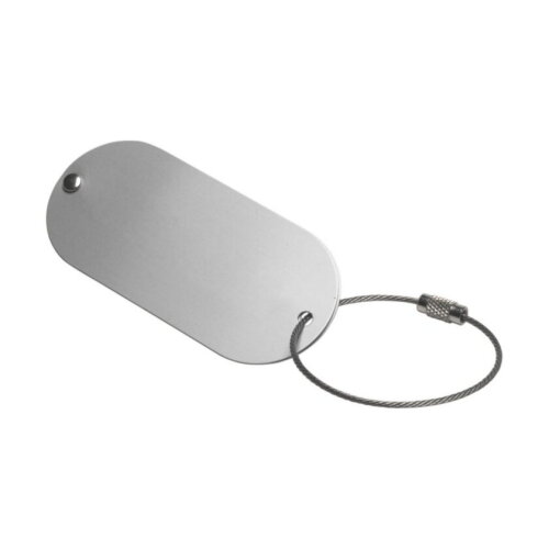 Aluminium bagagelabel Isa zilver