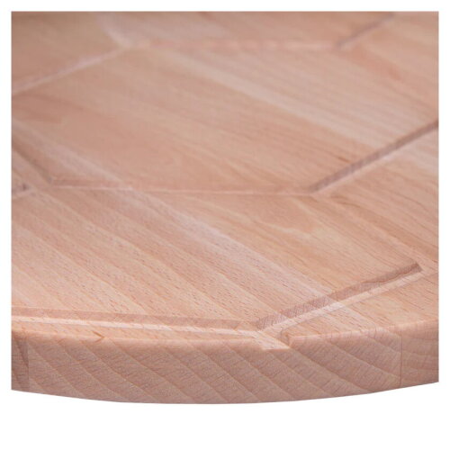 Beukenhouten serveerplank voetbal &oslash;26 cm
