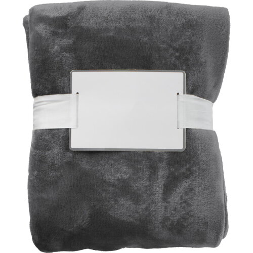 Flanellen fleece (280 gr/m²) deken Sean grijs