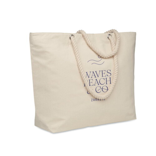 HAEVEN Strandkoeltas van katoen beige