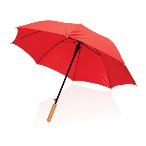 Impact AWARE™ RPET 190T auto open bamboe paraplu ø 103 cm, rood