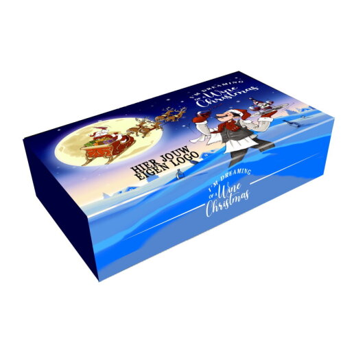 Wijnbox met opener, stopper + wijnfles