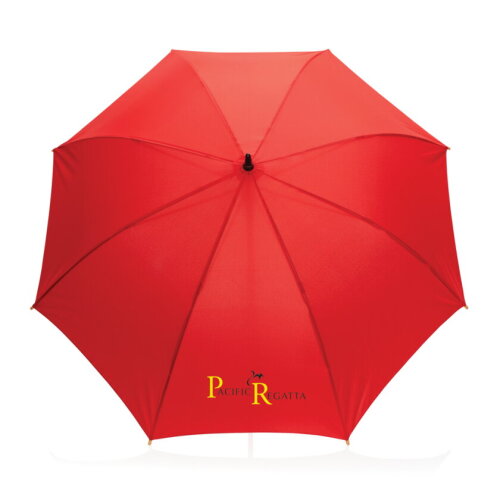 Impact AWARE™ RPET 190T auto open bamboe paraplu ø 103 cm, rood