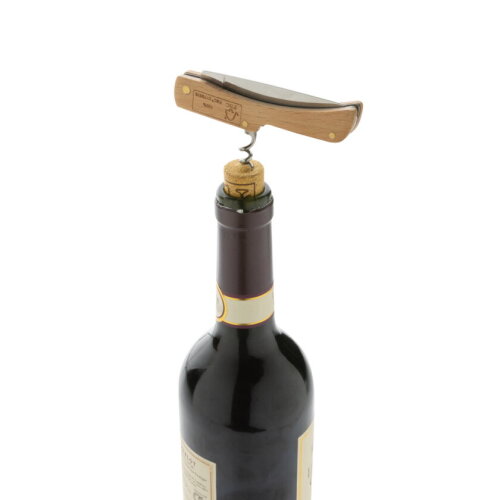 FSC® houten mes met flesopener bruin