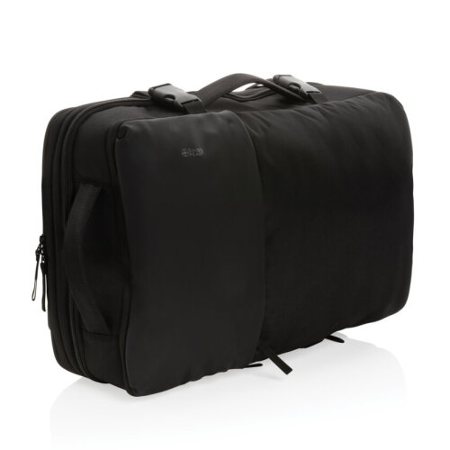 Swiss Peak AWARE™ RPET 15.6' uitbreidbare weekendrugzak zwart