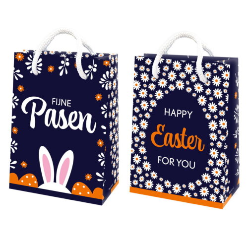Paastasje met toefzakje met 100 gram paaseitjes